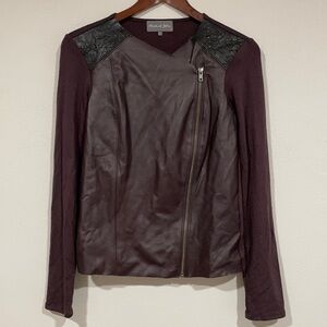 Michael Stars Leather Front Moto Jacket